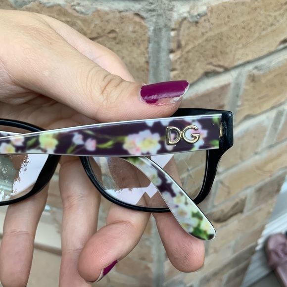 DOLCE & GABBANA DG 3204 53mm Black Floral Glasses Lenses Women’s Made in Italy - Picture 11 of 16